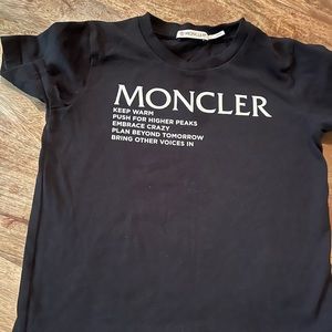 Moncler black and white kids shirt